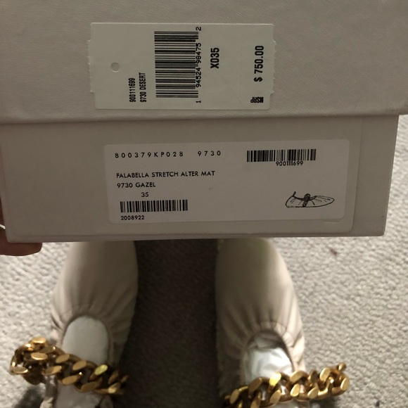 Stella McCartney Falabella Chunky Chain Ballet Flats- Cream - Picture 10 of 12